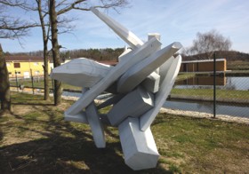 Plastika na naučné stezce Voda je věda. Foto: Radoslav Bernat.