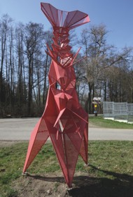 Plastika na naučné stezce Voda je věda. Foto: Radoslav Bernat.